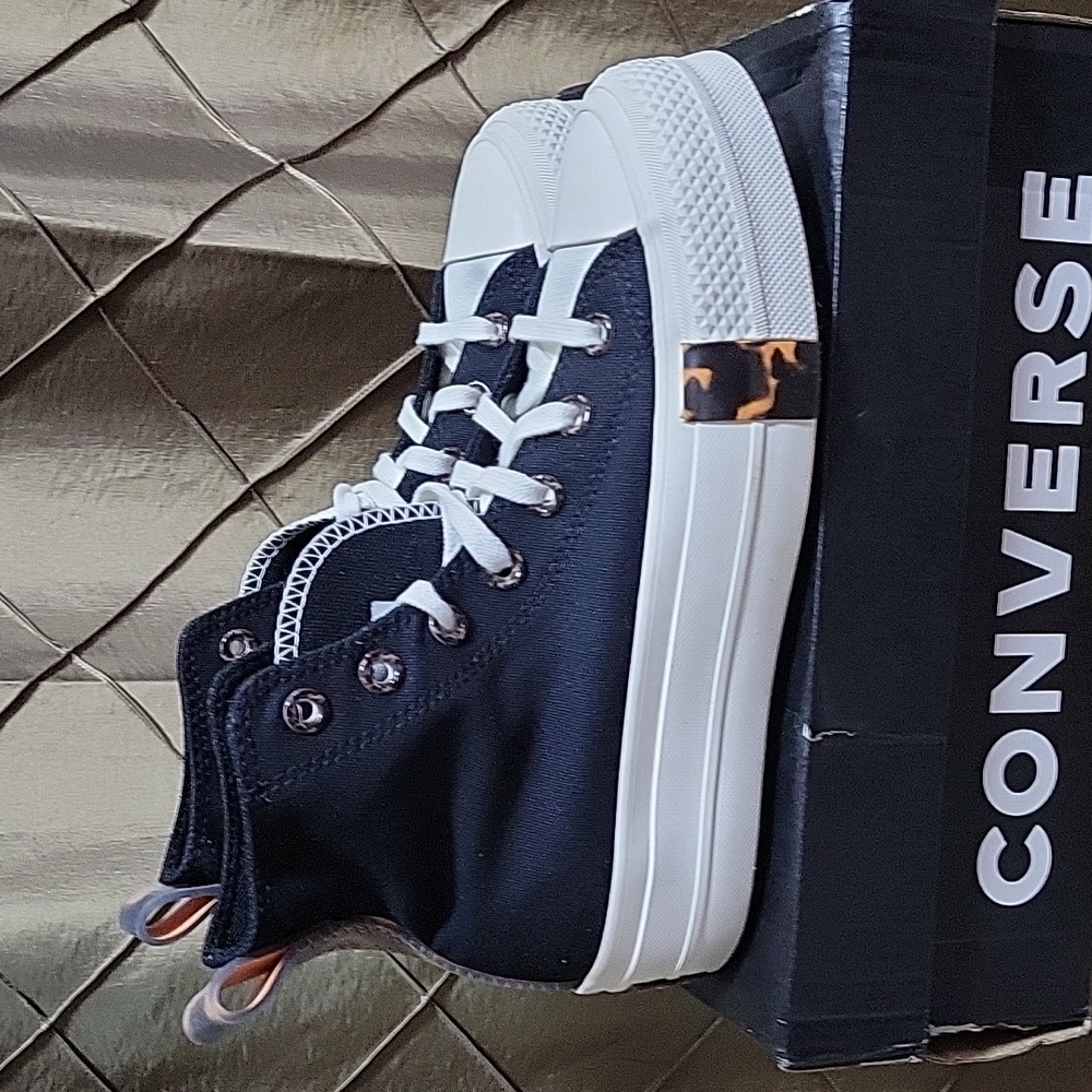 NWT- RARE Converse CTAS Lift Platform in Tortoise, Black & White - Picture 2 of 9